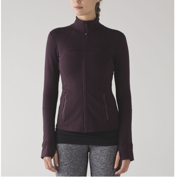 Lululemon Define Jacket Full Zip Luon Fitted Thumbholes Athletic Purple Brown 8 - Picture 1 of 16